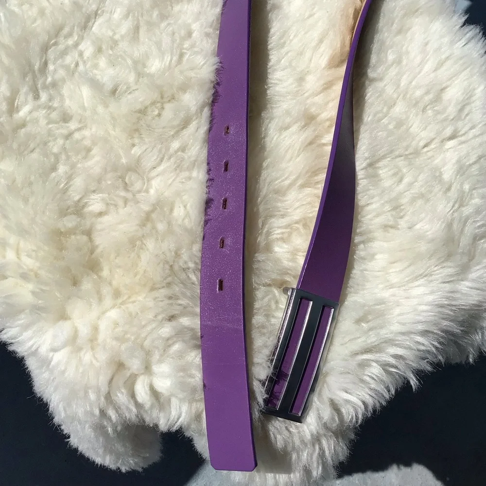 Canterbury Golf Purple Leather Belt Size M Made in Canada